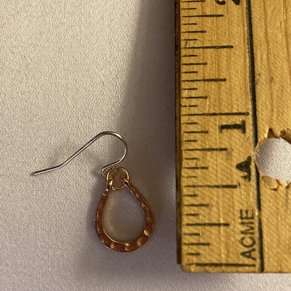 NWOT - Rose Goldtone Horseshoe Style Fringed Pendant and Matching Earring Set - Picture 8 of 12